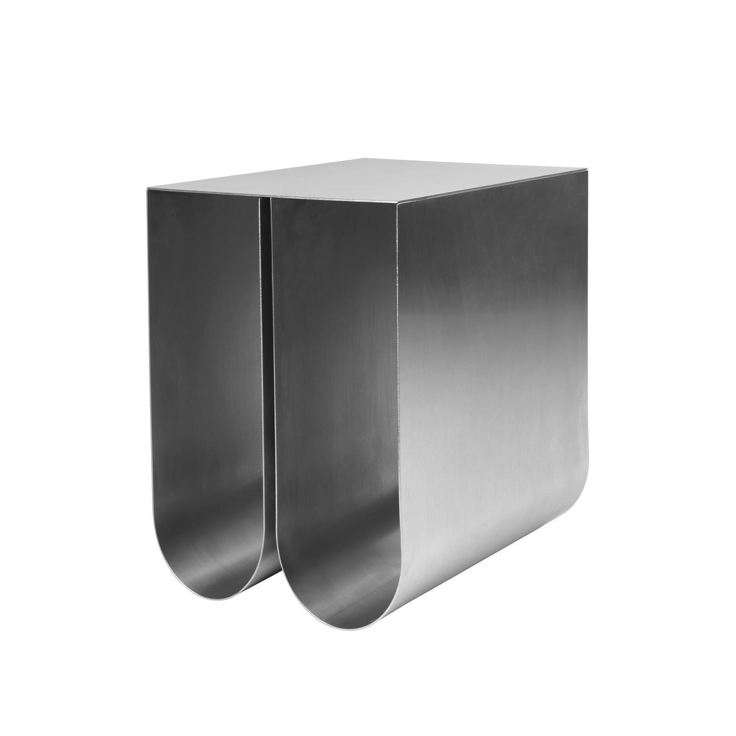 Curved Side Table Stainless Steel